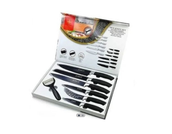 Miniatura 2 de Juego de cuchillo 7 piezas/con pelador d